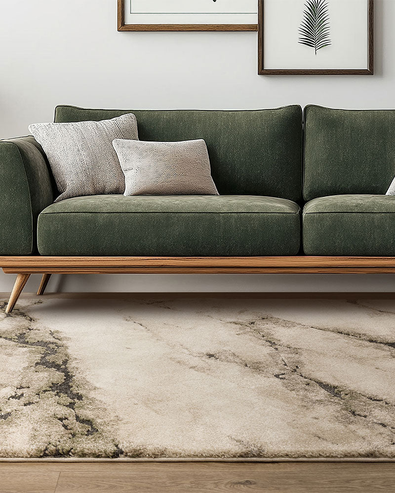 MIRAGE MINERAL GREEN DEEP PILE RUG