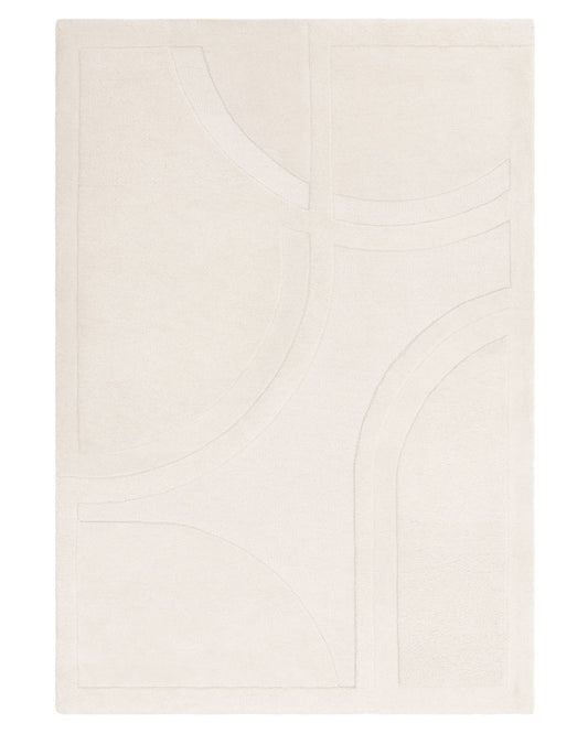 OLSEN 02 MOVEMENT CARVED WOOL RUG CREAM IVORY