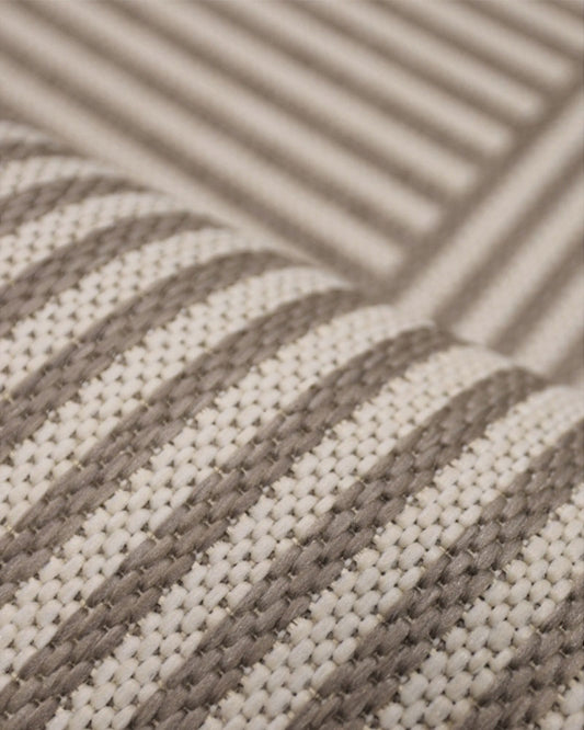 NEUTRAL MULTI STRIPE INDOOR / OUTDOOR FLATWEAVE RUG