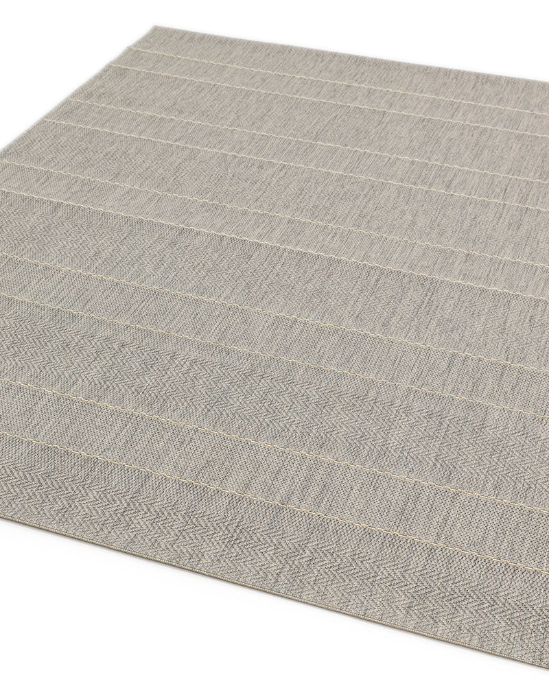 PATIO PAT03 BEIGE STRIPE FLATWEAVE INDOOR OUTDOOR RUG