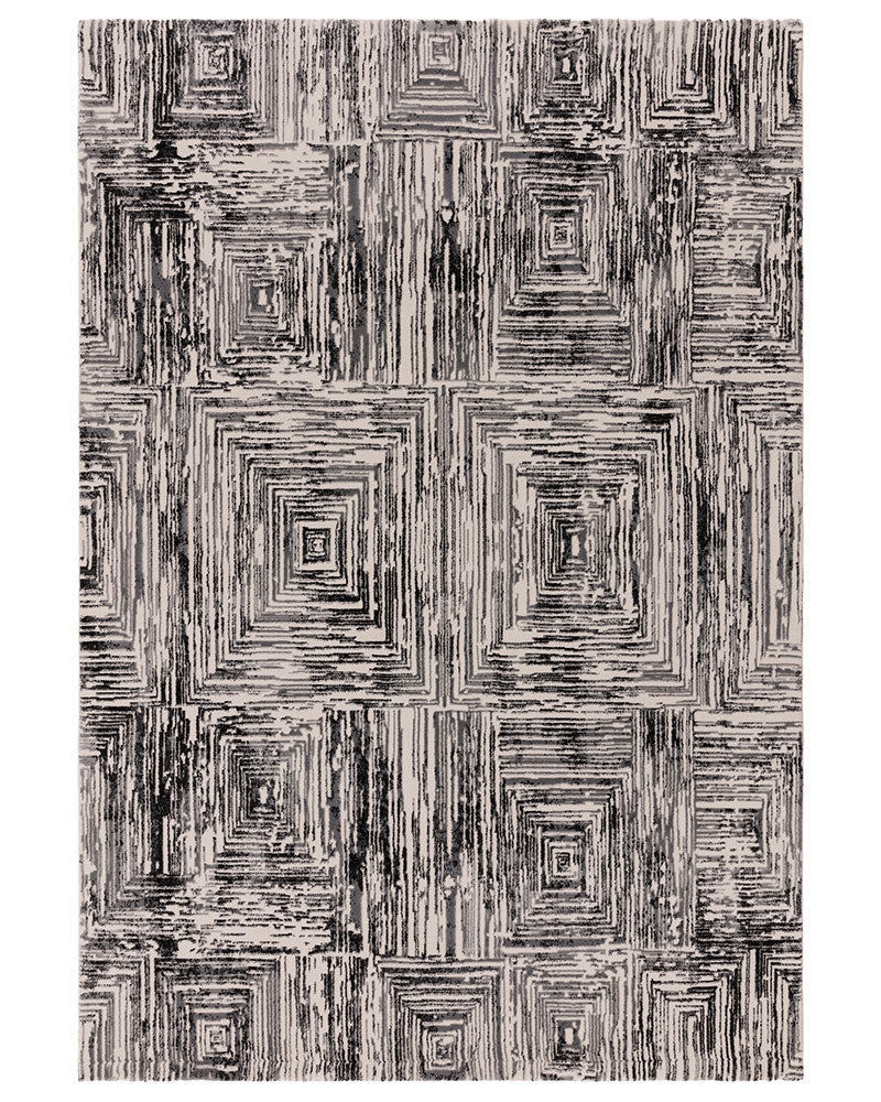 KUZA PORTRAIT GREY GEOMETRIC RUG