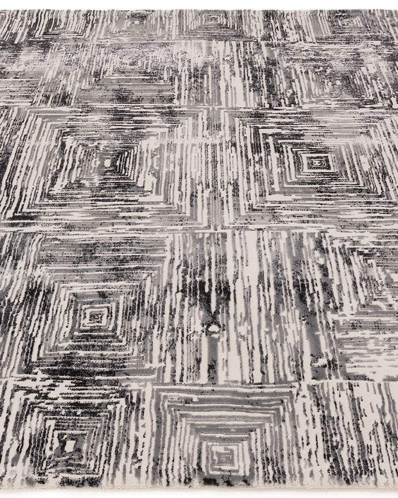KUZA PORTRAIT GREY GEOMETRIC RUG