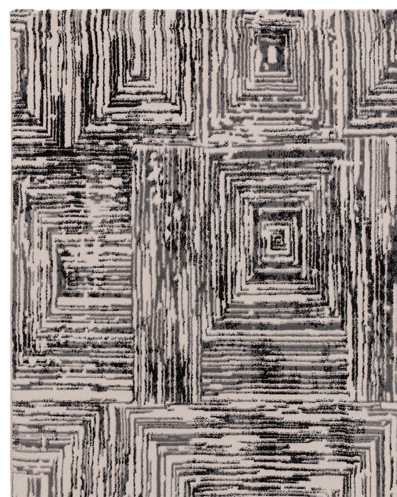 KUZA PORTRAIT GREY GEOMETRIC RUG