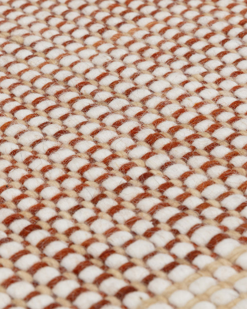 AVALON RUST WOOL FLATWEAVE RUG