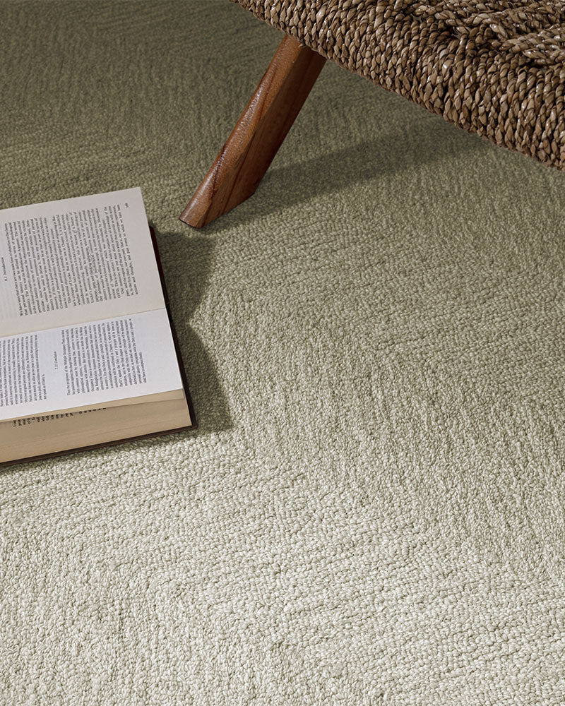 THEODORE CHEVRO SAND TEXTURED WOOL LOOP RUG
