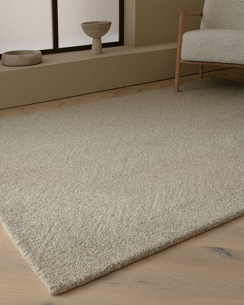 THEODORE CHEVRO SAND TEXTURED WOOL LOOP RUG