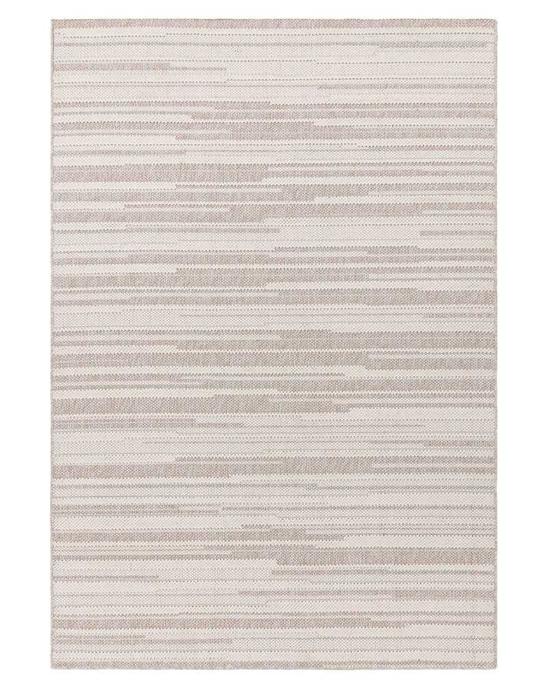 CAMBER STRIPE SAND BEIGE MODERN LINEAR FLATWEAVE RUG