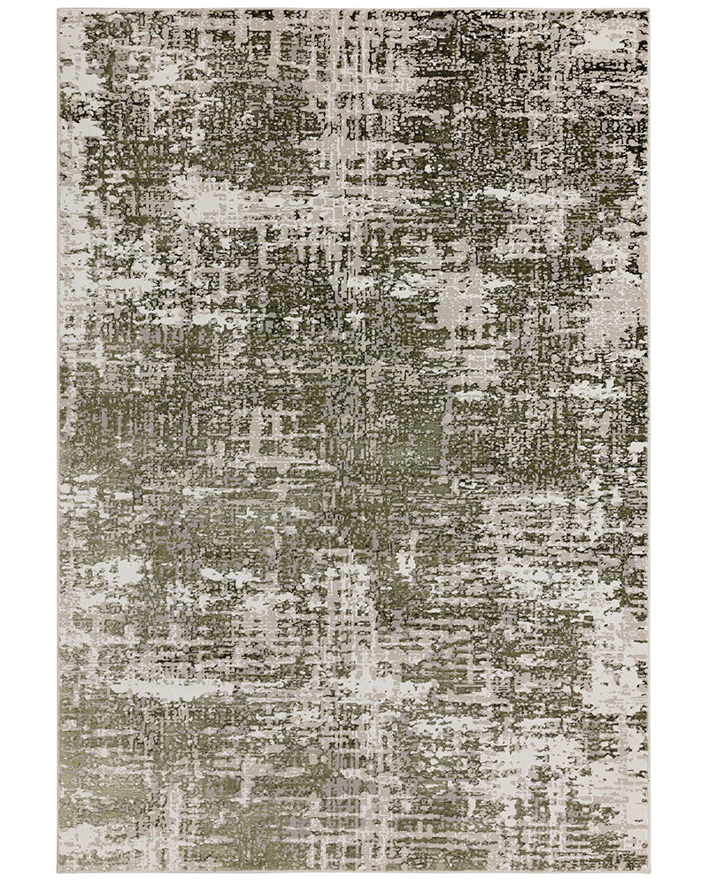 STELLAR ST10 SAGE GREEN MODERN ABSTRACT HIGH SHINE RUG