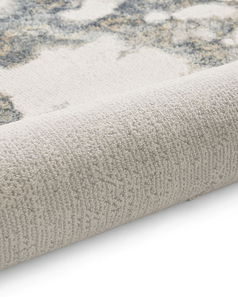 TIDAL TL447 SILVER DARK GREY METALLIC ABSTRACT RUG