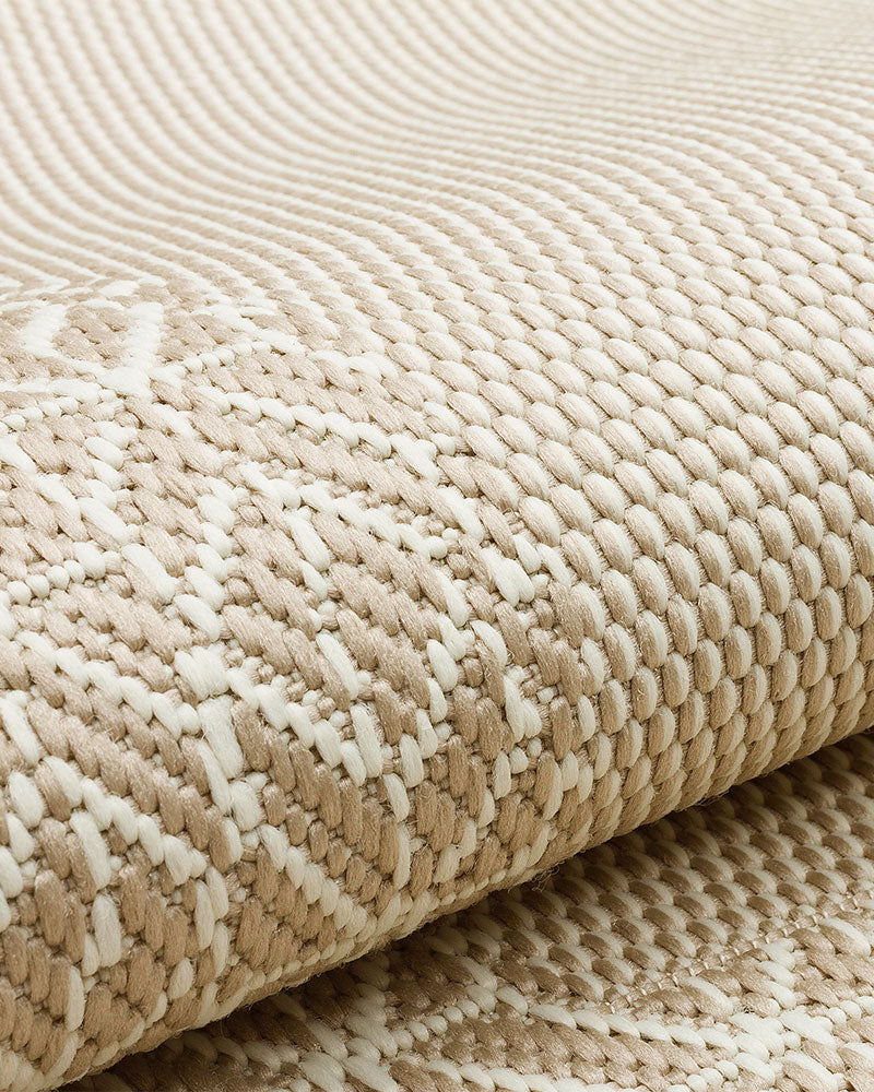 TERRAZZO TRZ01 BORDER FLATWEAVE INDOOR OUTDOOR RUG NATURAL BEIGE
