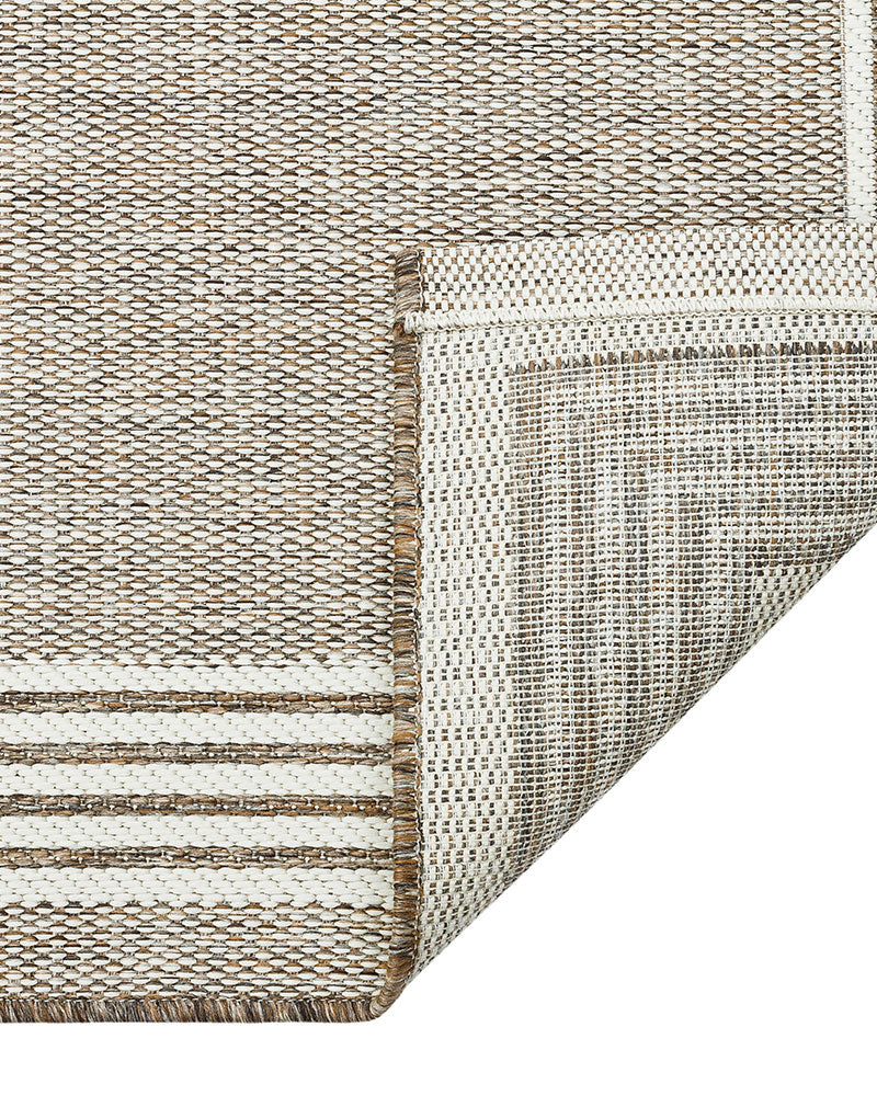 TERRAZZO TRZ02 BORDER FLATWEAVE INDOOR OUTDOOR RUG EARTH BROWN