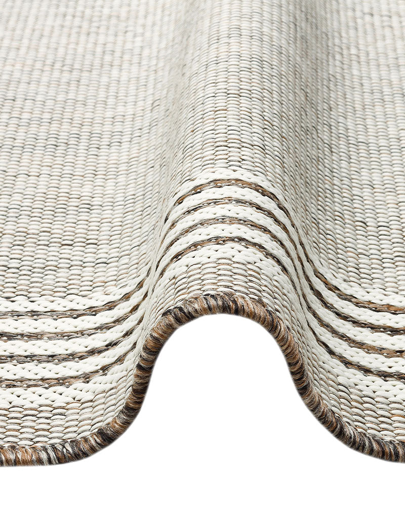 TERRAZZO TRZ02 BORDER FLATWEAVE INDOOR OUTDOOR RUG EARTH BROWN