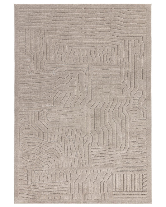 VALLEY 04 NATURAL BEIGE ROUTE SCANDI CARVED RUG