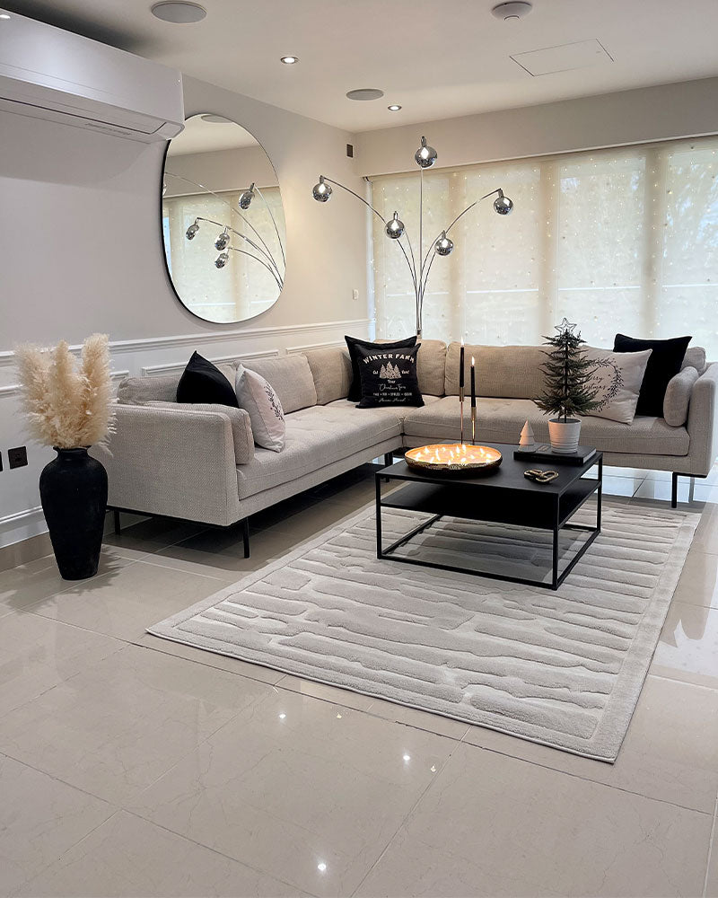 VALLEY 05 IVORY PATH SCANDI CARVED RUG