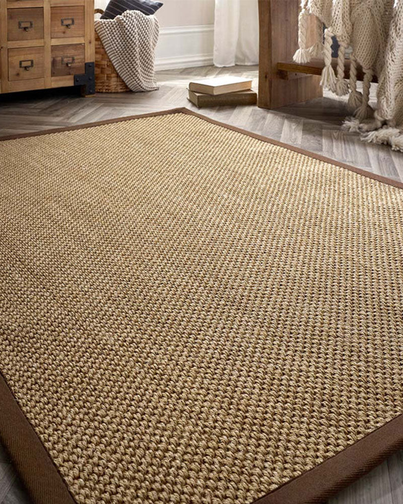 ORIGINS SISAL WARM NATURAL WITH DARK BROWN BORDER RUG
