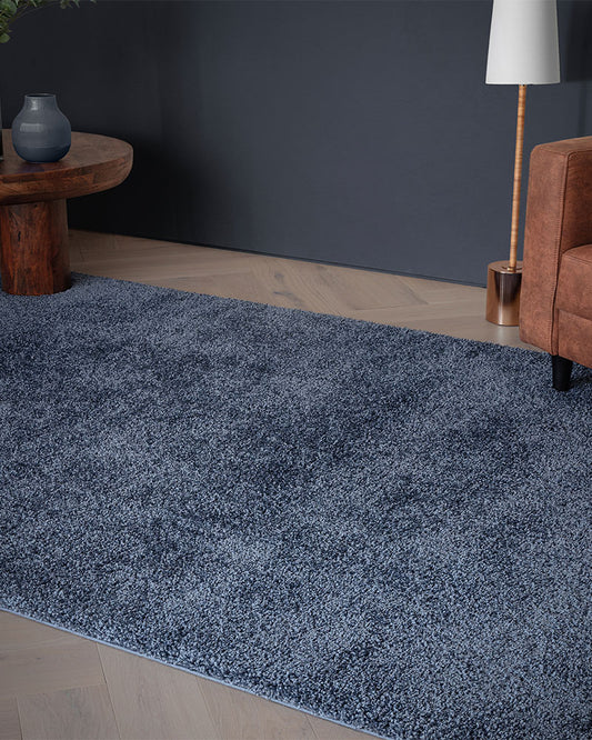 ATLAS NAVY BLUE THICK SHAGGY RUG