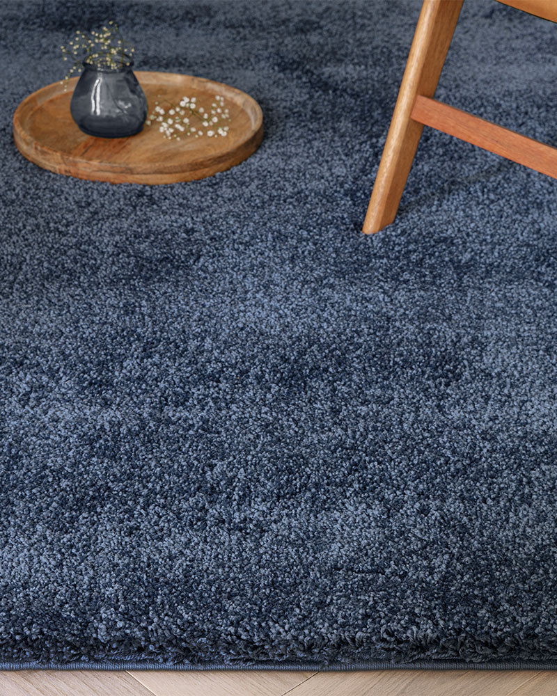 ATLAS NAVY BLUE THICK SHAGGY RUG