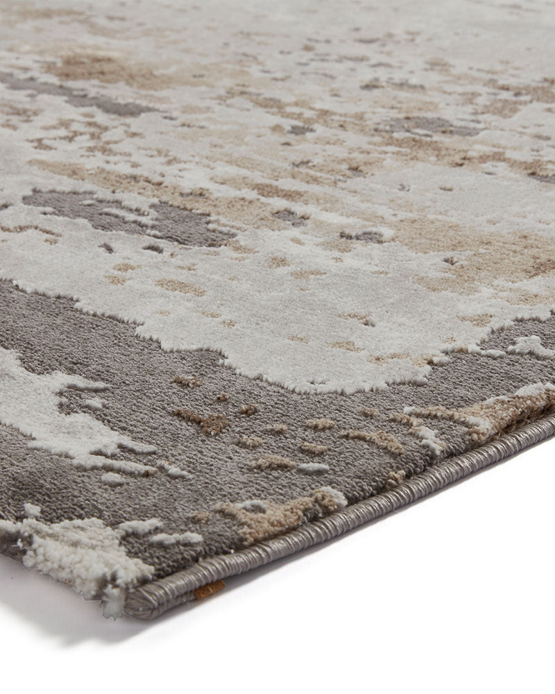 CRAFT 19788 GREY BEIGE ABSTRACT MARBLE RUG