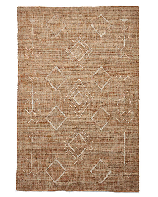 BAZAAR FLATWEAVE FRINGE JUTE RUG 24831 NATURAL