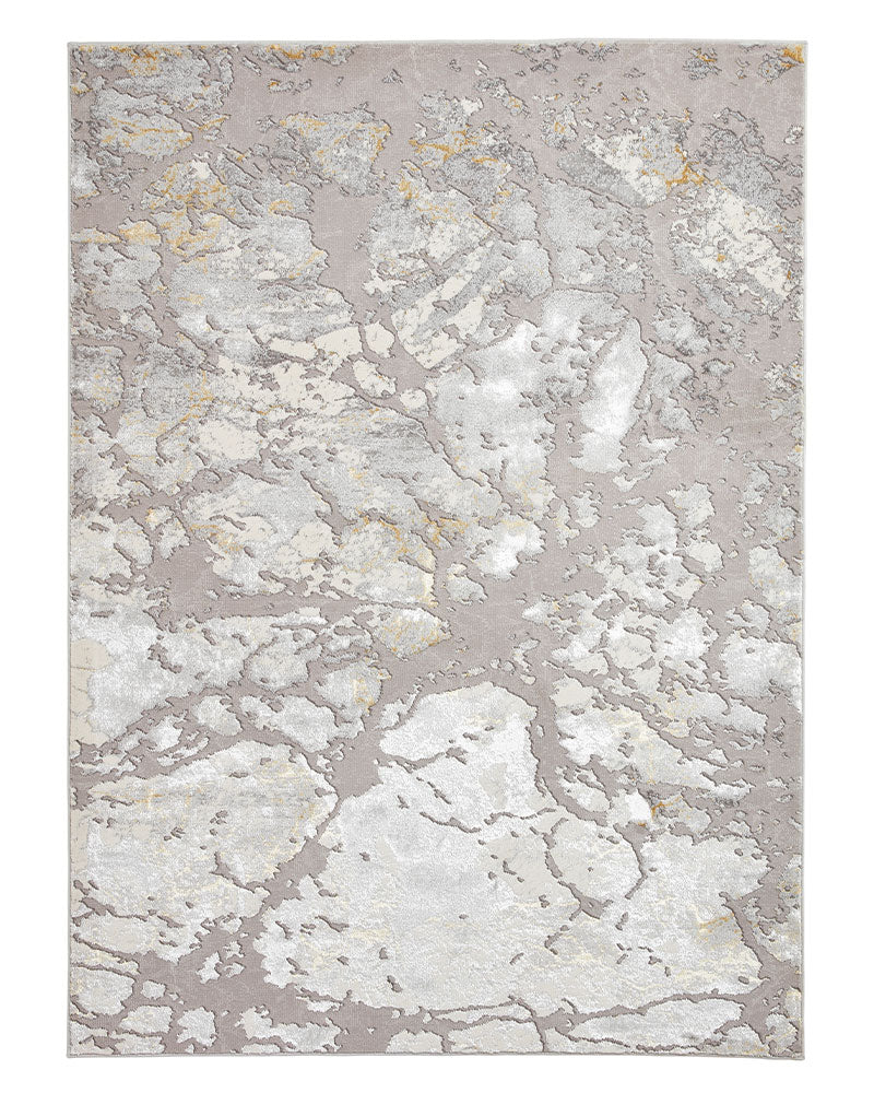 APOLLO 2677 GREY GOLD METALLIC ABSTRACT RUG