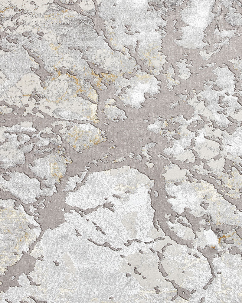 APOLLO 2677 GREY GOLD METALLIC ABSTRACT RUG