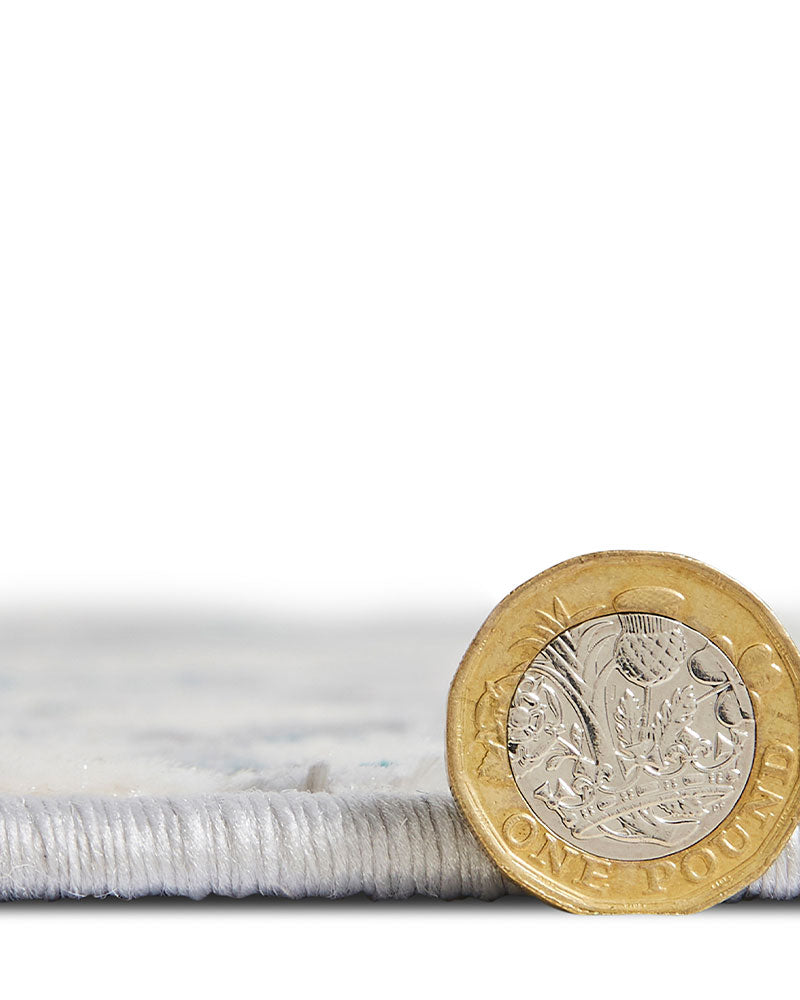 APOLLO 2677 GREY IVORY METALLIC ABSTRACT RUG