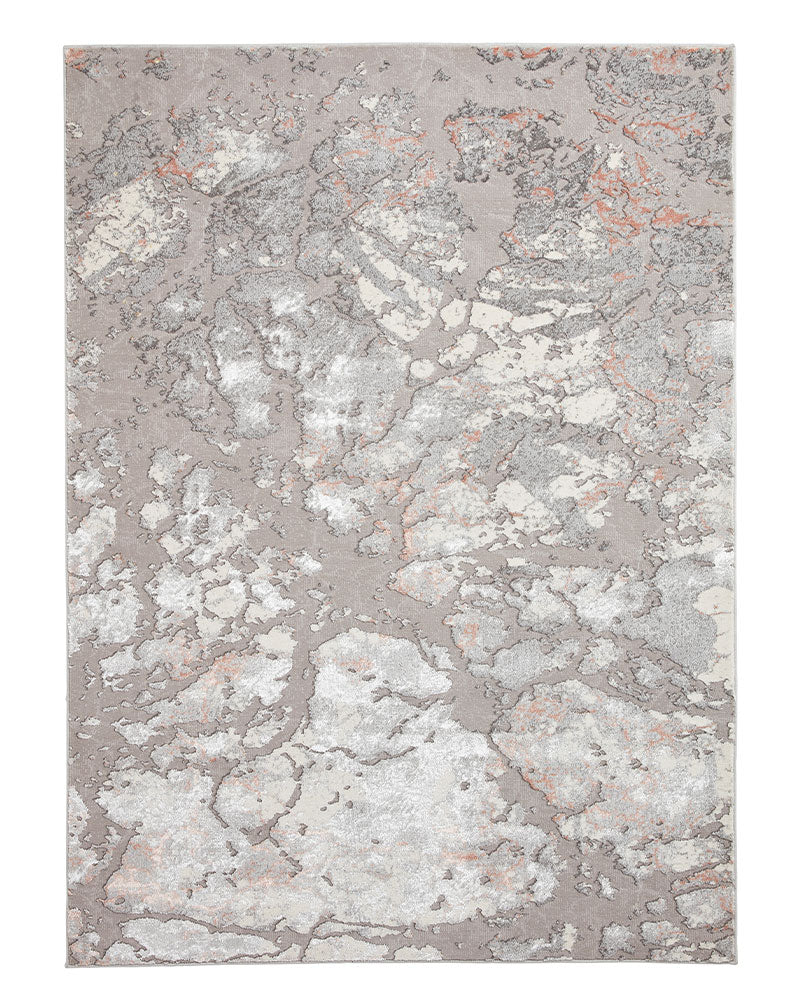 APOLLO 2677 GREY ROSE PINK METALLIC ABSTRACT RUG