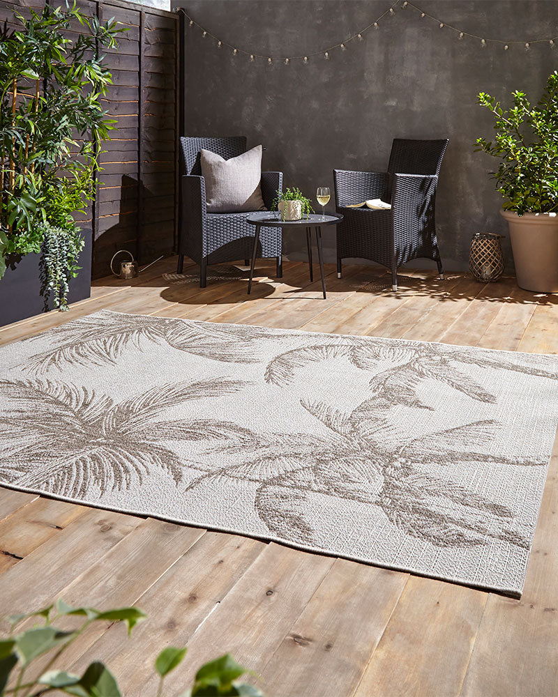 MIAMI BEIGE PALM A444 INDOOR / OUTDOOR RUG