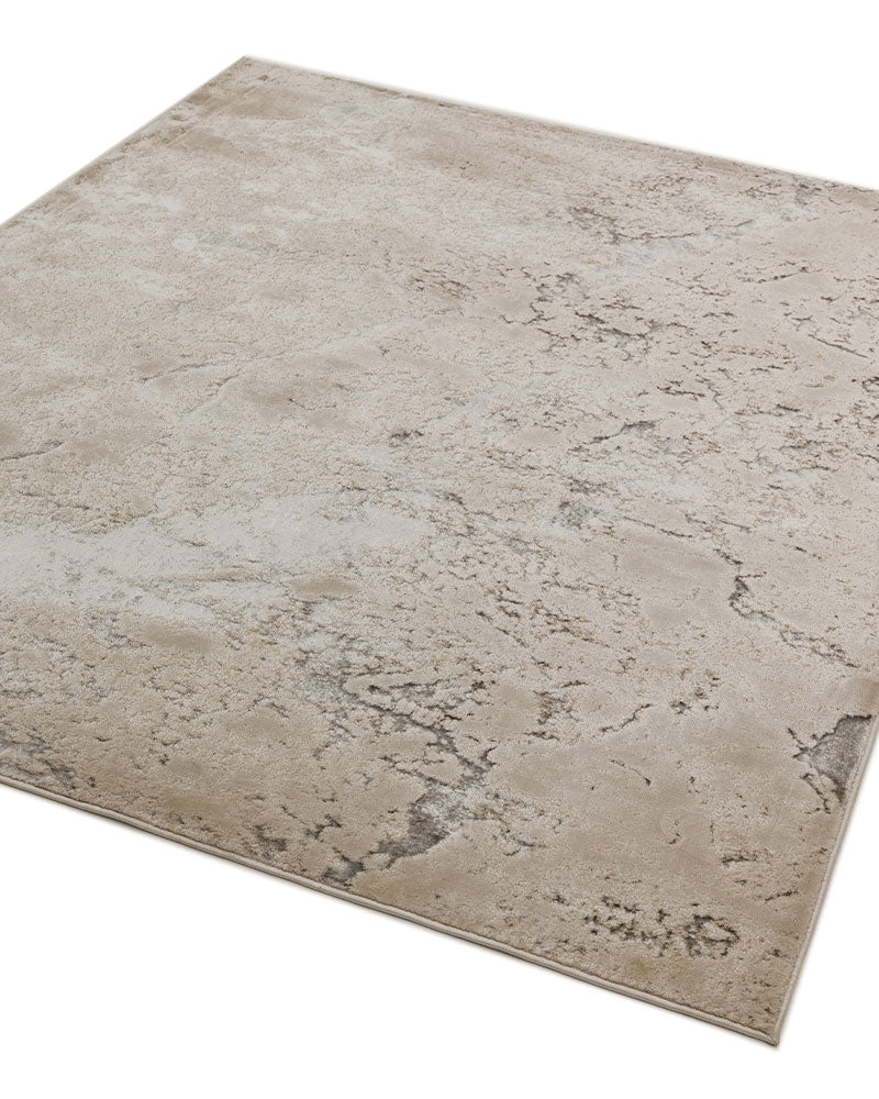 AURORA AU03 SOLAR SILVER GREY METALLIC MARBLE RUG