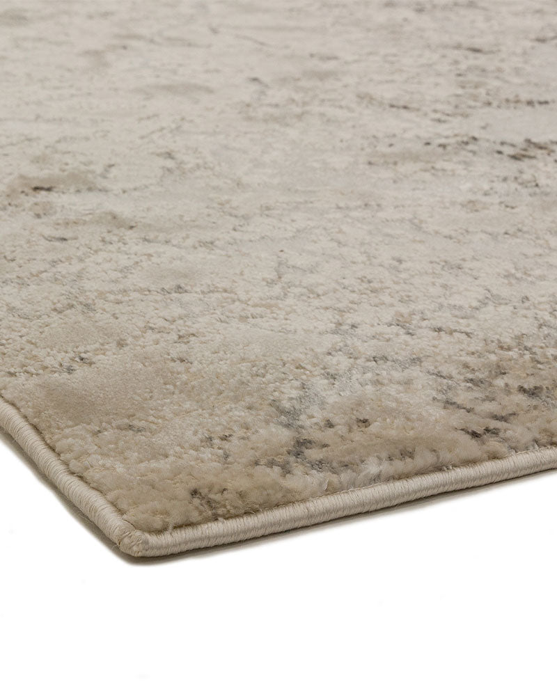 AURORA AU03 SOLAR SILVER GREY METALLIC MARBLE RUG