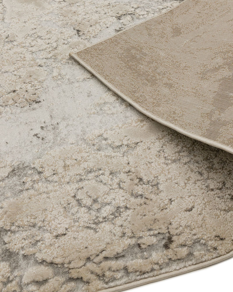 AURORA AU03 SOLAR SILVER GREY METALLIC MARBLE RUG