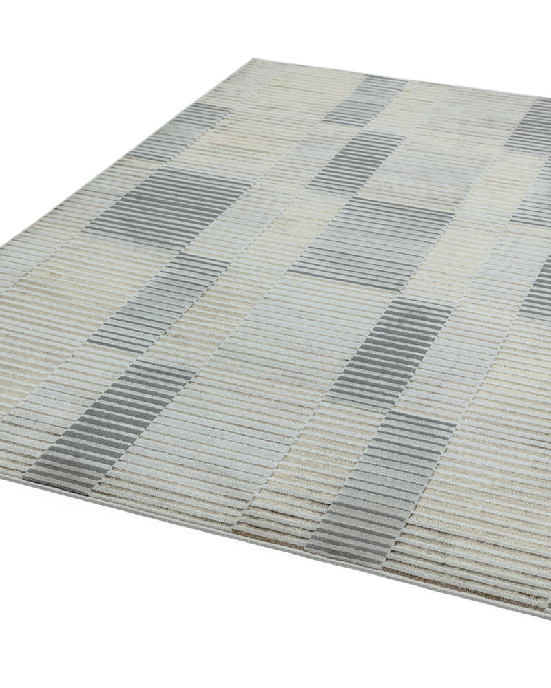 AURORA AU14 RIPPLE METALLIC GREY GOLD BRONZE RUG