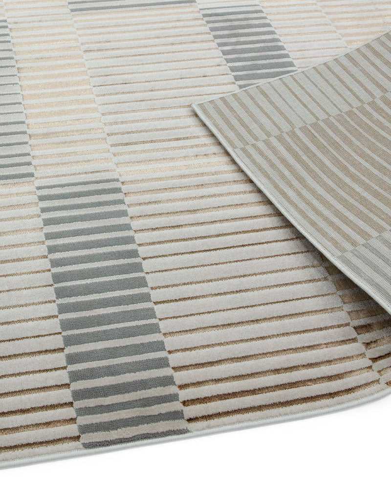 AURORA AU14 RIPPLE METALLIC GREY GOLD BRONZE RUG