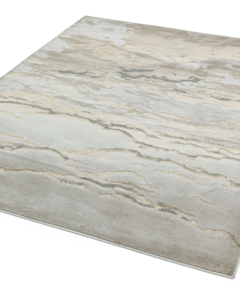 AURORA AU17 LINEA GOLD BRONZE METALLIC MARBLE ABSTRACT RUG