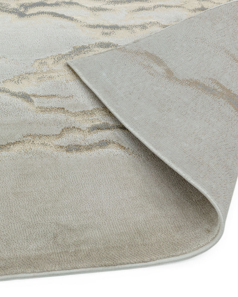 AURORA AU17 LINEA GOLD BRONZE METALLIC MARBLE ABSTRACT RUG