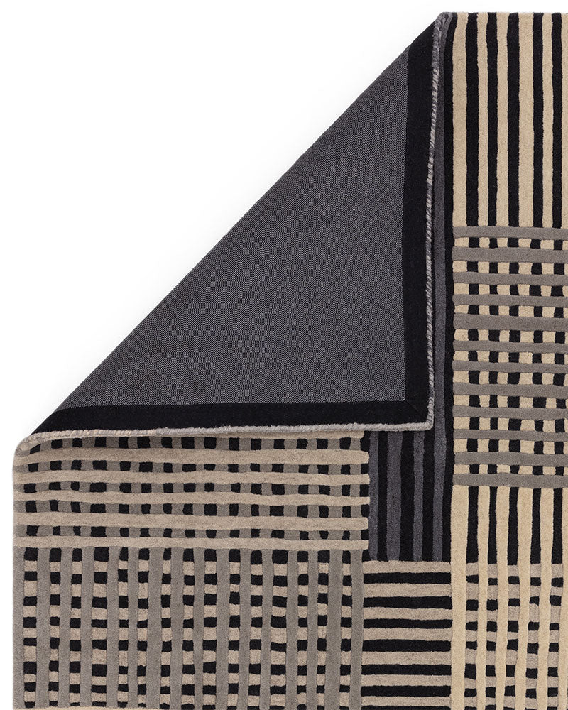 ASPECT GREY MULTI BASKETWEAVE WOOL RUG