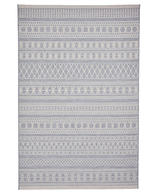 COAST 9421 GREY CREAM INDOOR OUTDOOR FLATWEAVE RUG