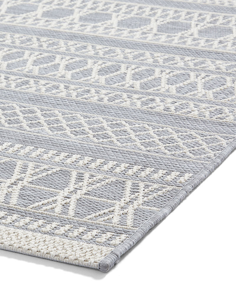 COAST 9421 GREY CREAM FLATWEAVE RUG