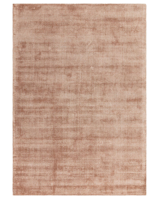 ASTON PLAIN VISCOSE COPPER DISTRESSED EFFECT SHIMMER RUG