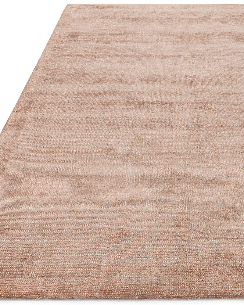 ASTON PLAIN VISCOSE COPPER DISTRESSED EFFECT SHIMMER RUG