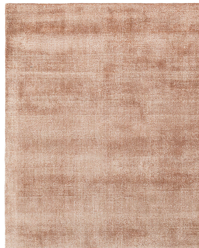 ASTON PLAIN VISCOSE COPPER DISTRESSED EFFECT SHIMMER RUG