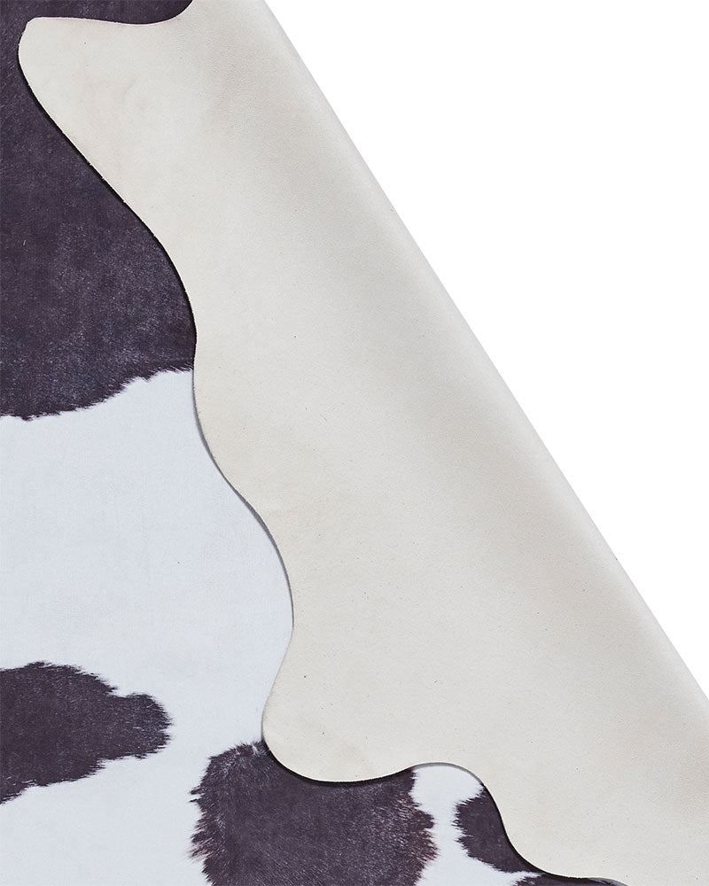 FAUX ANIMAL PRINT COW BLACK WHITE