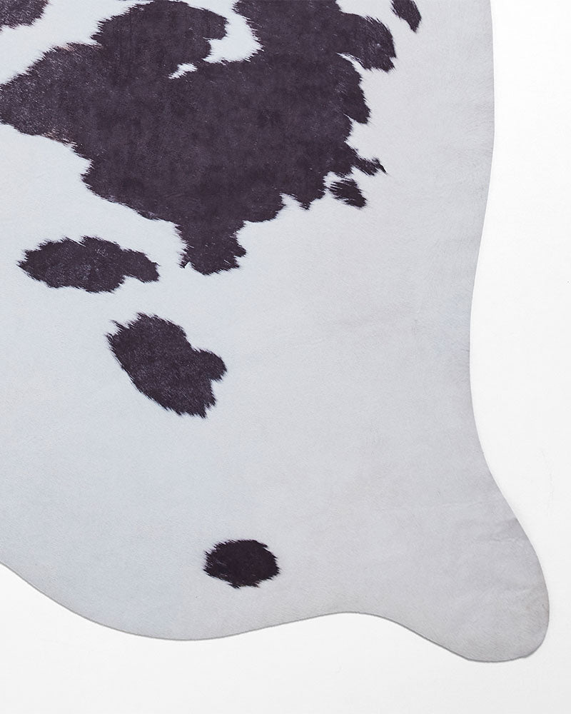 FAUX ANIMAL PRINT COW BLACK WHITE