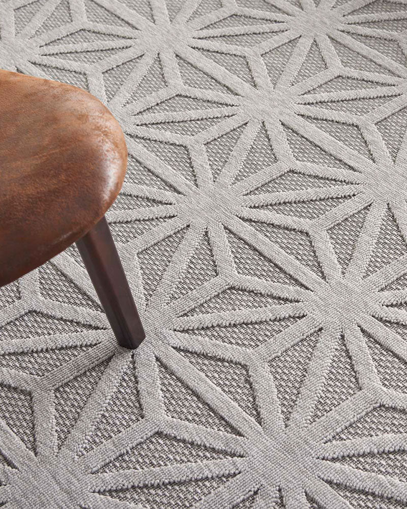 COZUMEL CZM01 INDOOR OUTDOOR LIGHT GREY RUG