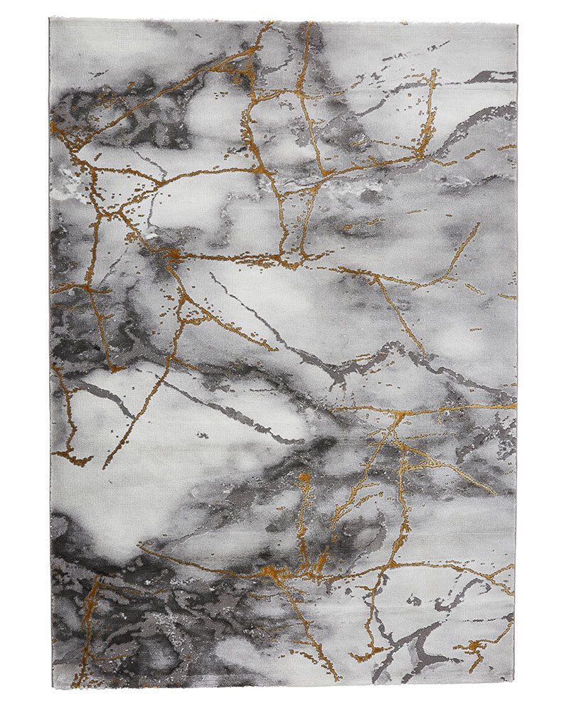 CRAFT 23270 GREY GOLD ABSTRACT MARBLE RUG