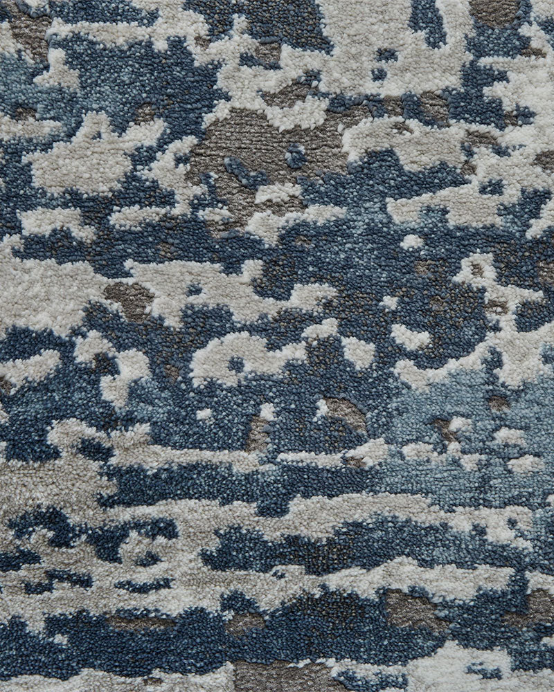 CRAFT 19788 GREY NAVY BLUE ABSTRACT RUG