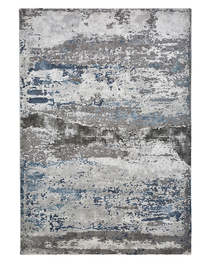 CRAFT 19788 GREY NAVY BLUE ABSTRACT RUG