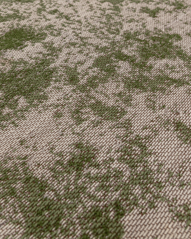DARA ABSTRACT INDOOR OUTDOOR RUG GREEN