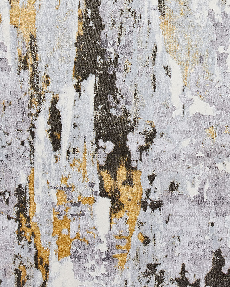 APOLLO GR580 GREY GOLD METALLIC ABSTRACT RUG