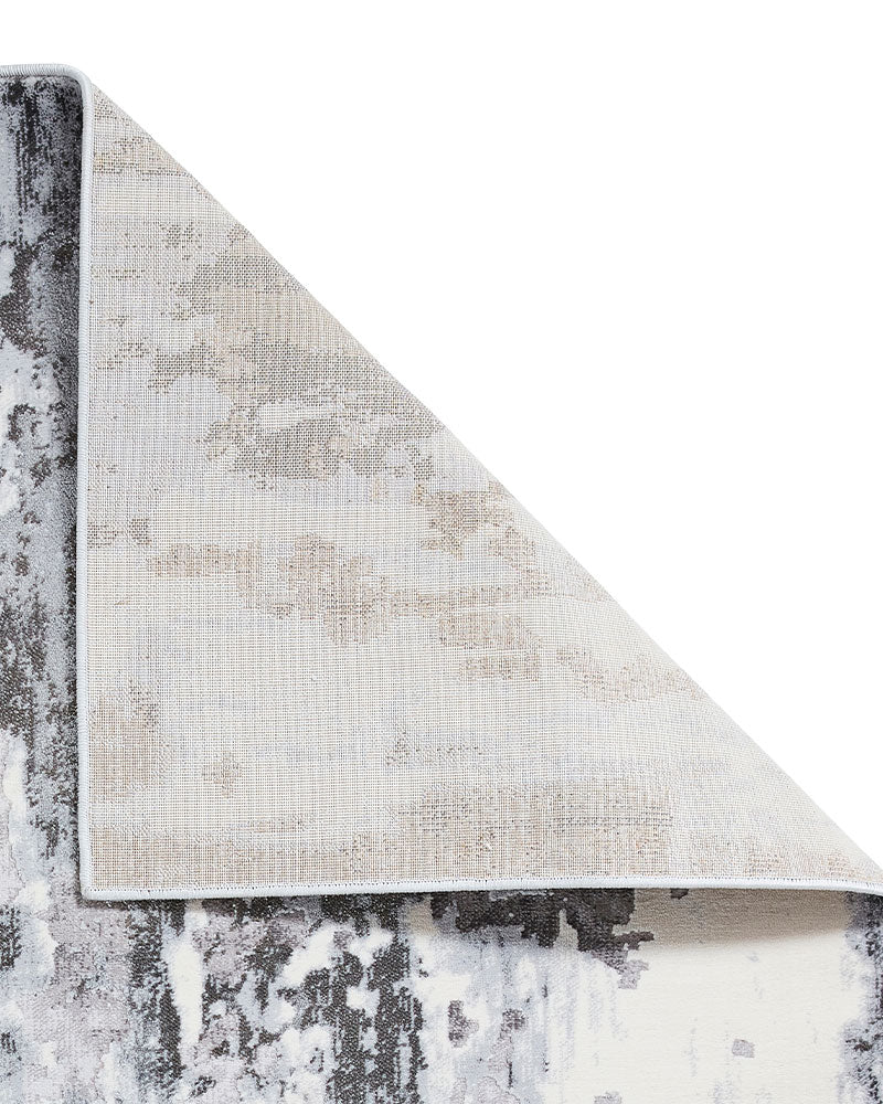 APOLLO GR580 GREY SILVER METALLIC ABSTRACT RUG